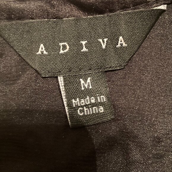 Adiva Womens Black LaceShort Sleeve Blouse - EUC - Picture 6 of 10